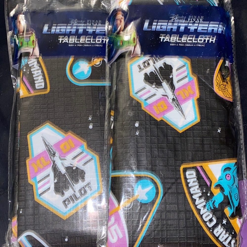 Set of 2 Disney Pixar Lightyear Tablecloth 52 x 70 inch